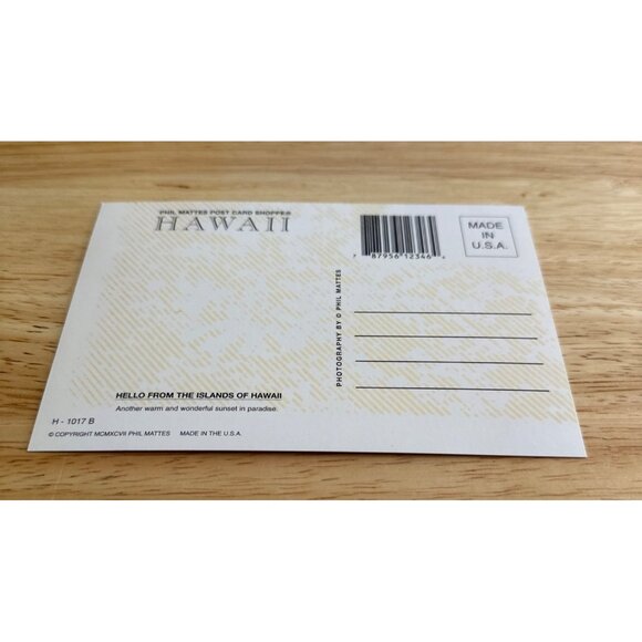 Vintage Hawaii Postcard Sunset Scene - Scenic View - Made In USA - Picture 4 of 4